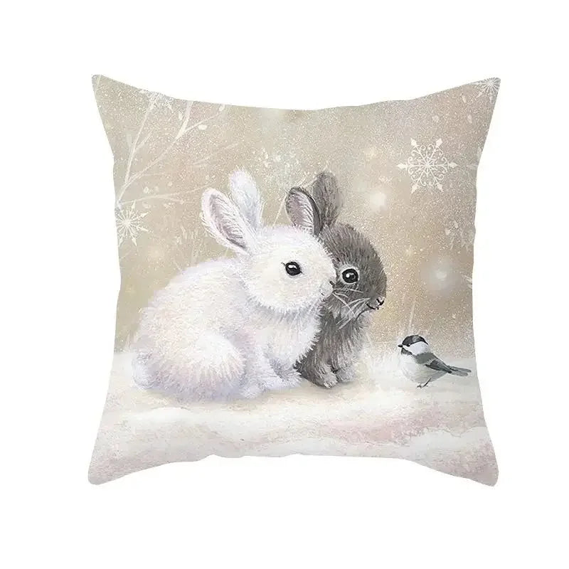 45cm Christmas Cushion Cover Pillowcase 2024 Christmas Decorations for Home Ornament Xmas New Year Christmas Decor 2023 Noel